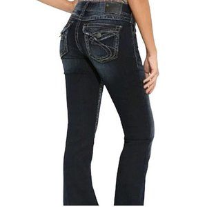 Silver Jeans - SUKI SURPLUS - SAF446 - Mid Rise Boot Cut Blue Denim (27X30)